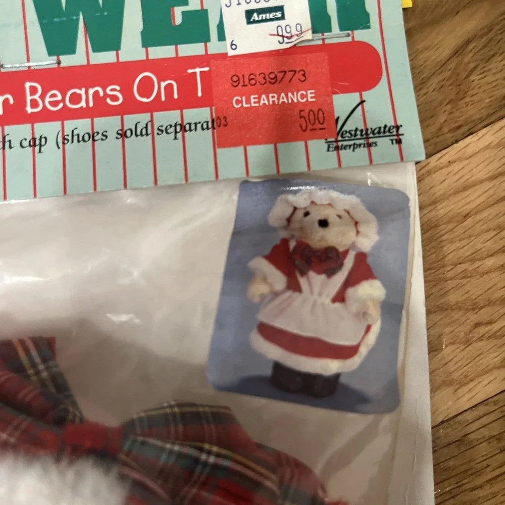 Bear Wear MRS CLAUS OUTFIT New Dress Cap CLOTHES Christmas‎ 12